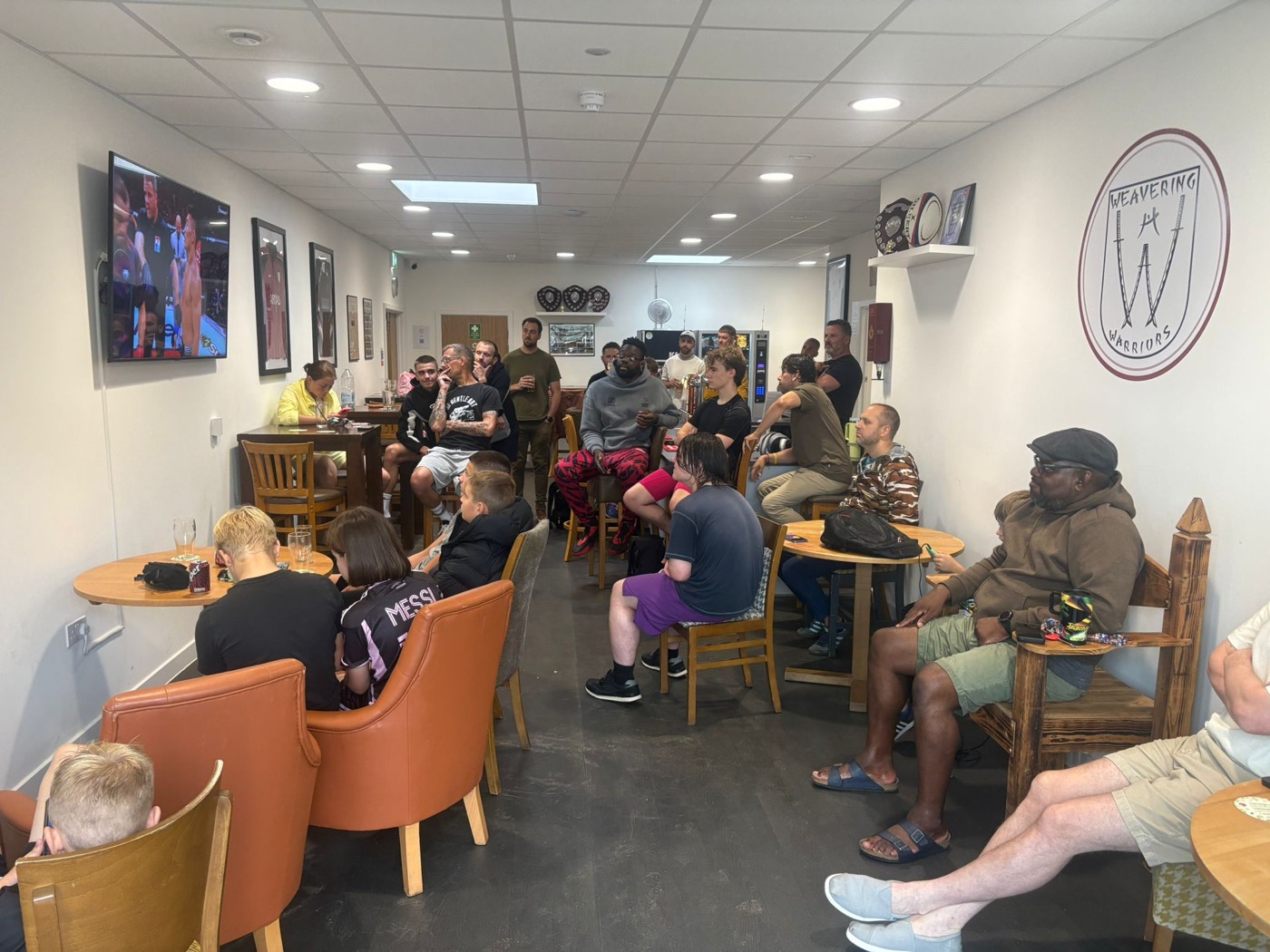 Members watching the UFC Fight Night watch party at Zilla Combat Academy